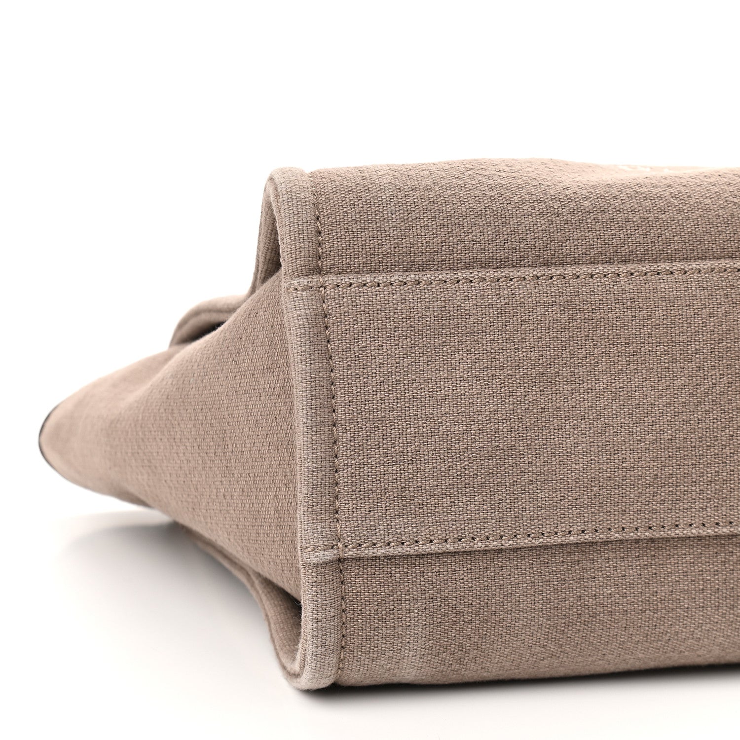 Chanel Canvas Small Deauville Tote Beige Brown 8 of 9