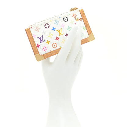 Louis Vuitton Monogram Multicolor Key Pouch White 2 of 8