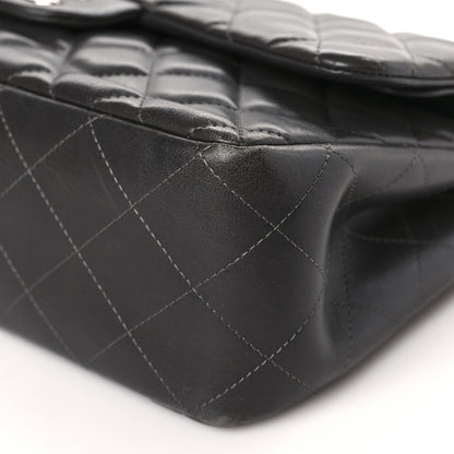 Chanel Lambskin Quilted Jumbo Double Flap Dark Grey 9 of 13
