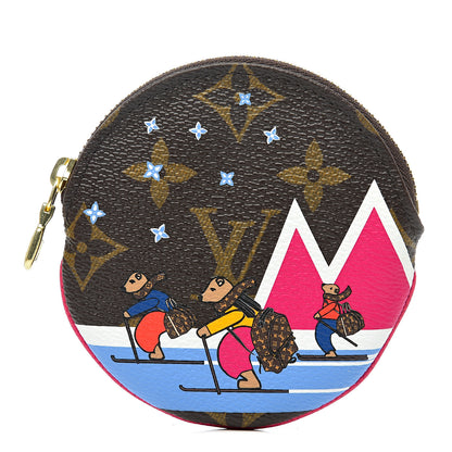 Louis Vuitton Monogram 2018 Christmas Animation Round Coin Purse 1 of 6
