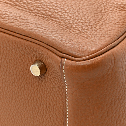 Hermes Taurillon Clemence Lindy 30 Gold 16 of 17