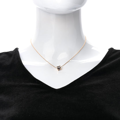 Bulgari 18K Rose Gold Cermet Small B.Zero1 Pendant Necklace 2 of 9