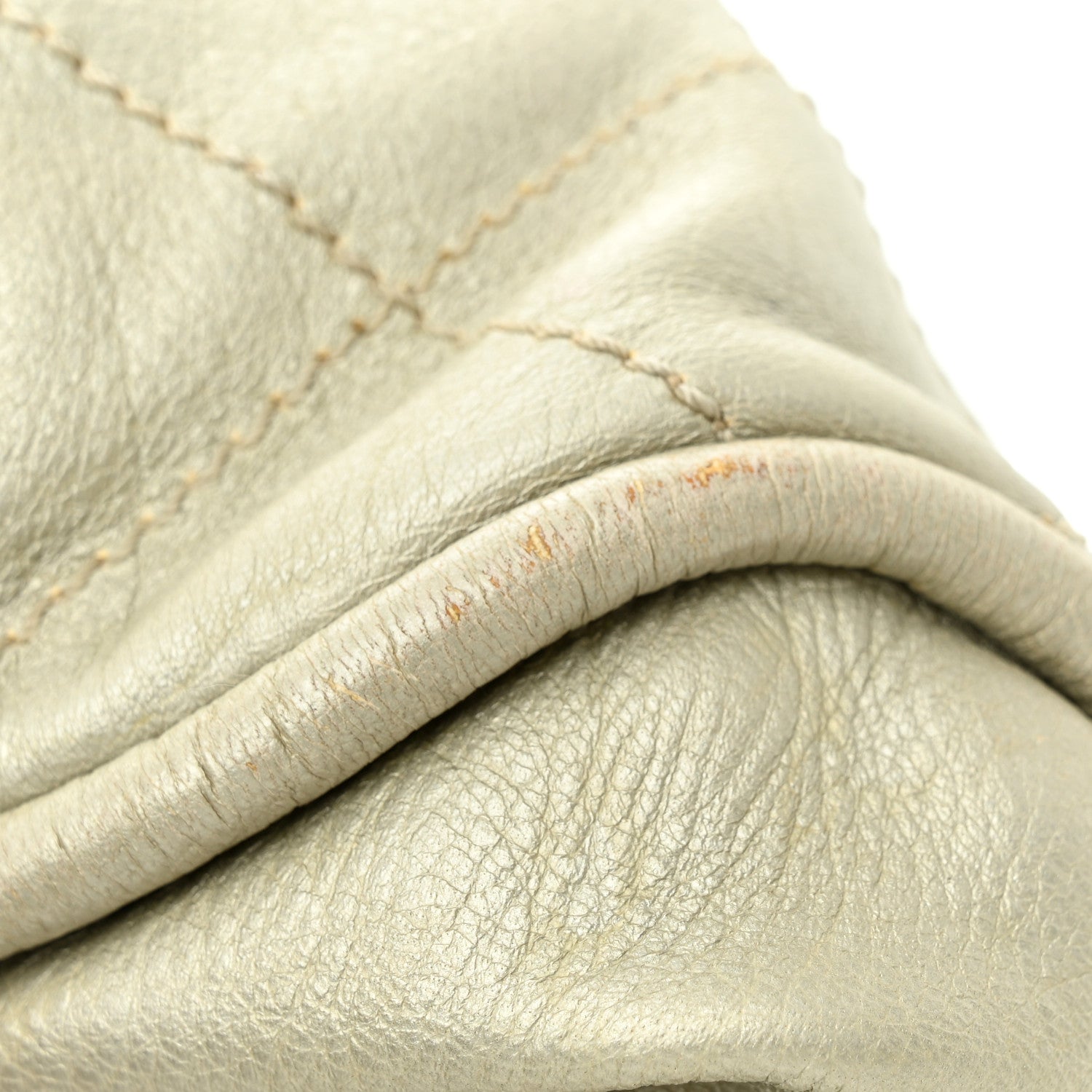 Chanel Metallic Deerskin Stitched Bowler Gold 14 of 17