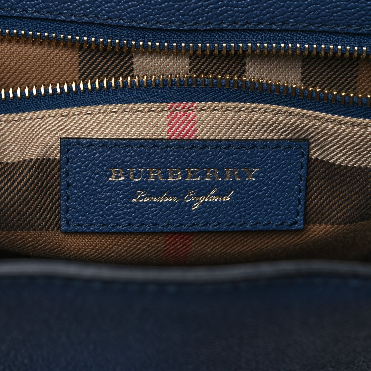 Burberry Soft Grain Calfskin Buckle Tote Steel Blue 6 of 11