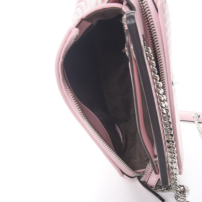 Fendi Shiny Nappa Trapuntata Small DotCom Click Chain Satchel Peonia 6 of 11