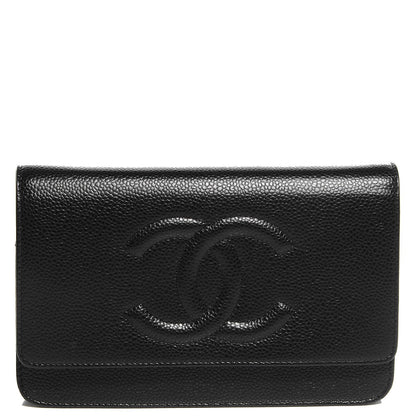 Chanel Caviar Timeless CC Wallet on Chain WOC Black 1 of 9