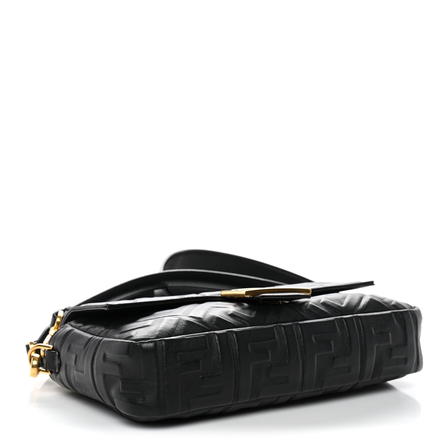 Fendi Nappa FF 1974 Embossed Baguette Black 4 of 11