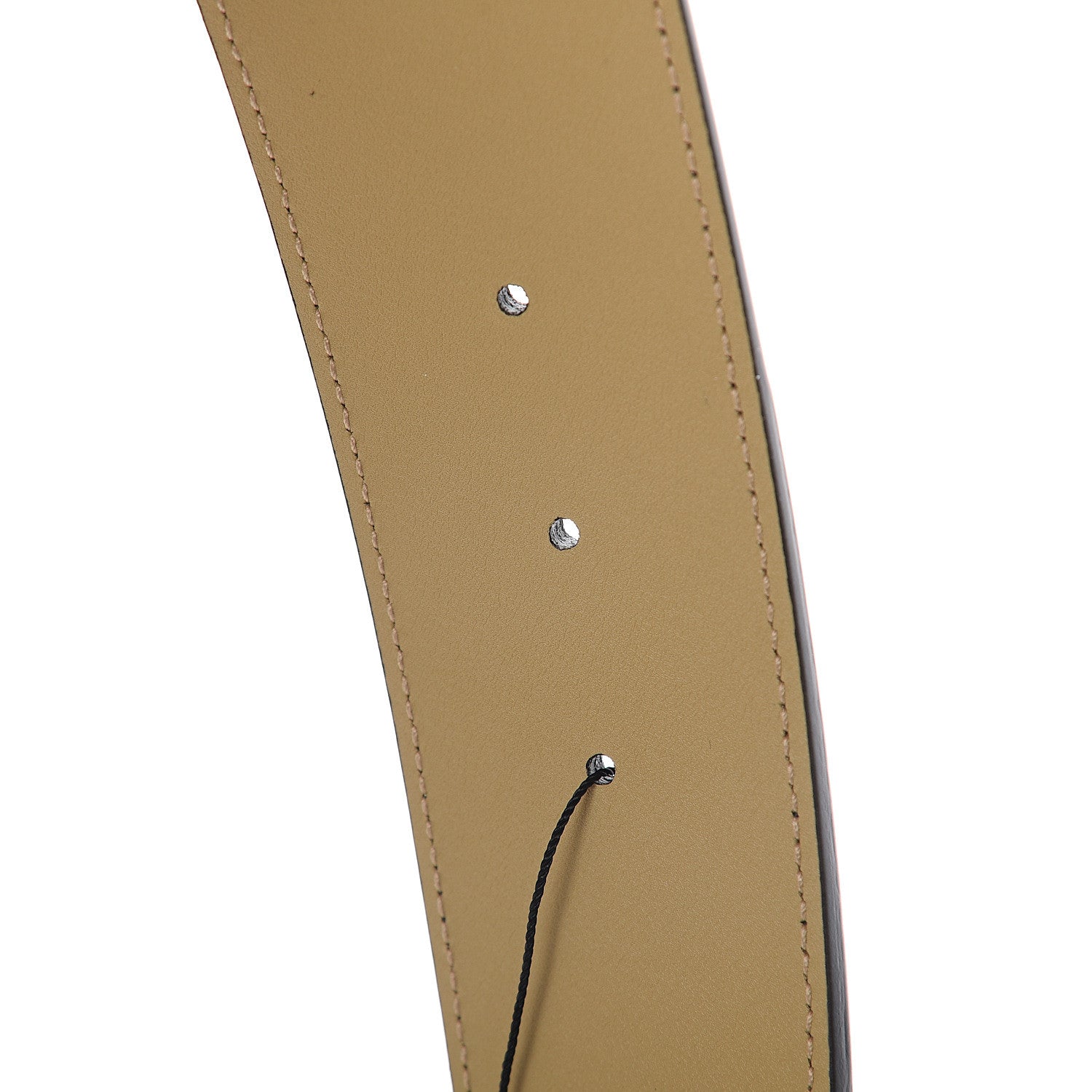 Gucci Calfskin Striped Textured Double G 50mm Belt 95 38 Black Beige 3 of 5