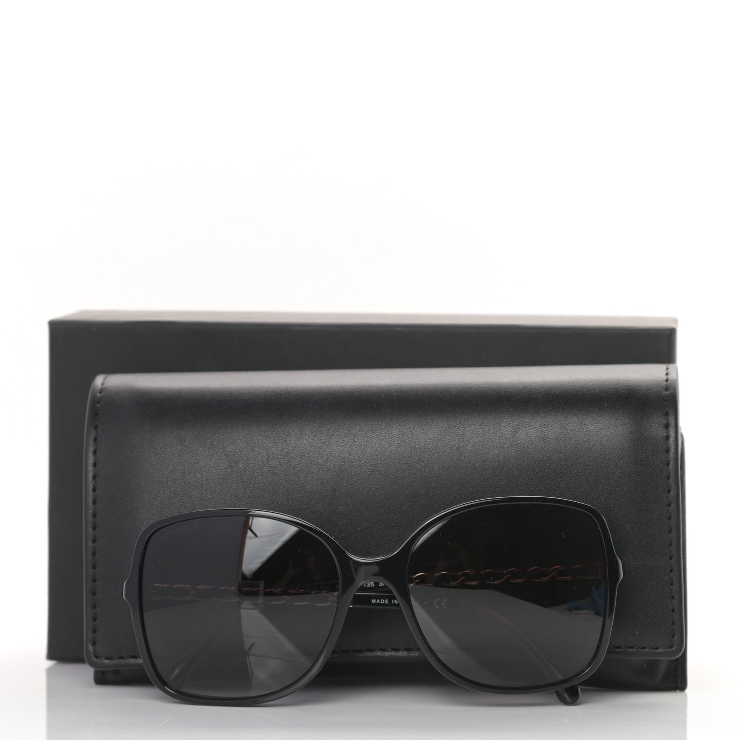 Chanel Lambskin Square Chain Sunglasses 5210-Q Black 8 of 8