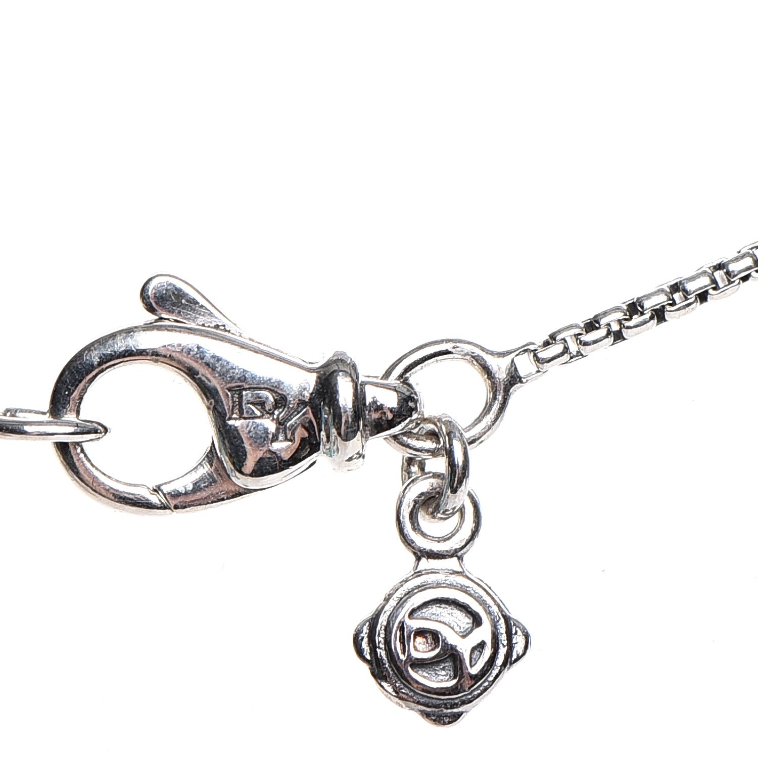 David Yurman Sterling Silver Black Orchid 8mm Petite Chatelaine Pendant Necklace 5 of 7
