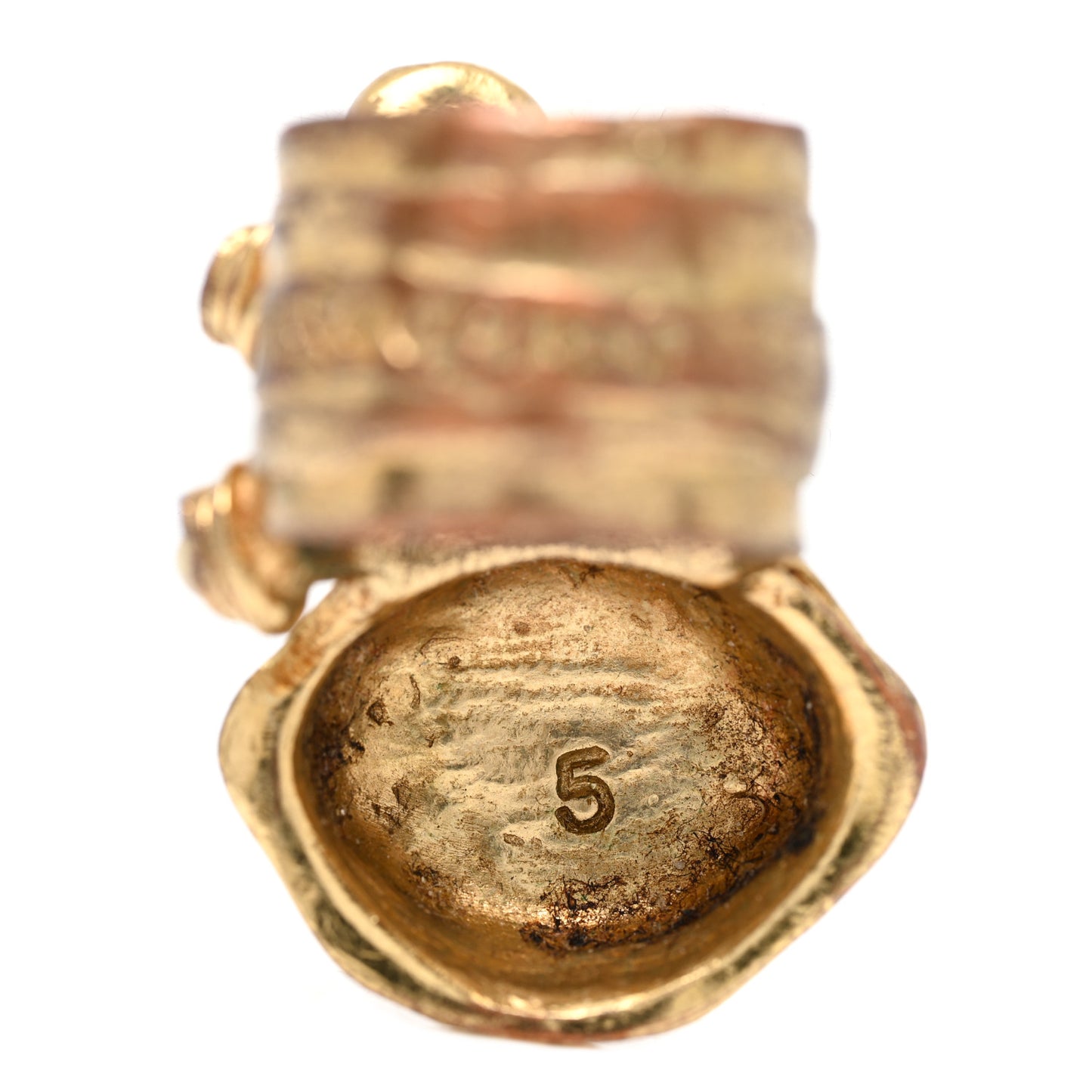 Enamel Arty Ring 49 5 Gold White