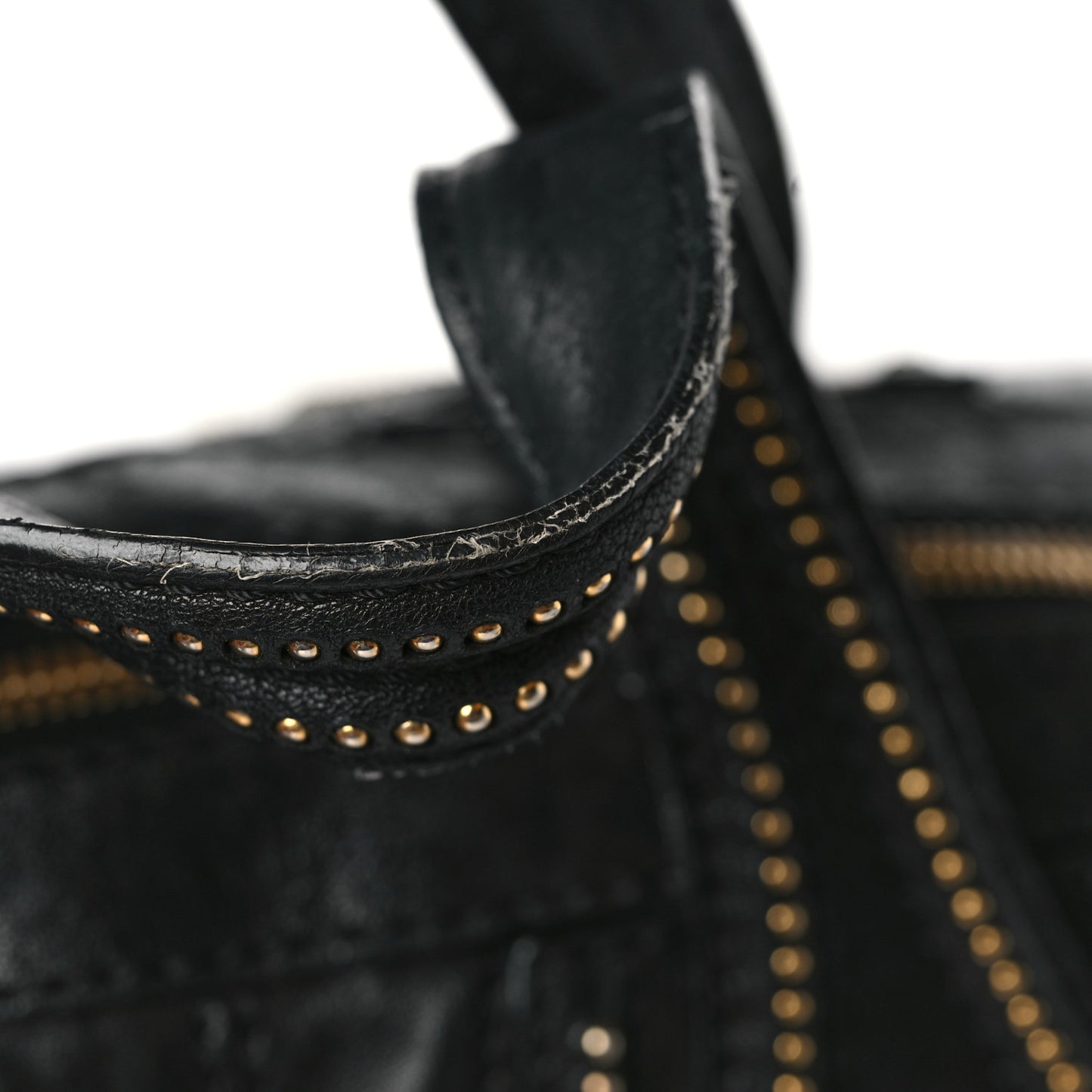 Lambskin Studded Medium Nightingale Black