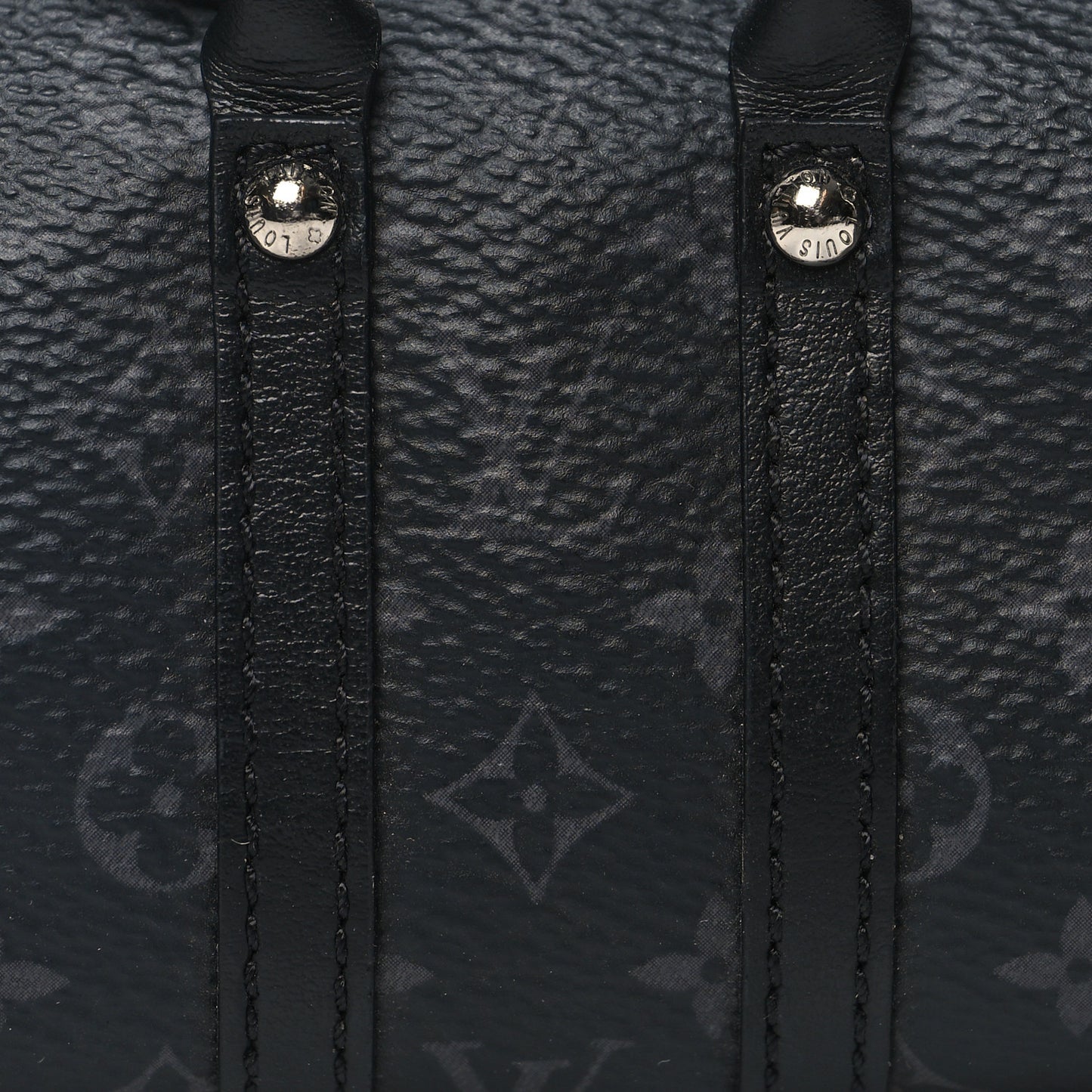 Monogram Eclipse Mini Keepall Bag Charm Key Holder Black
