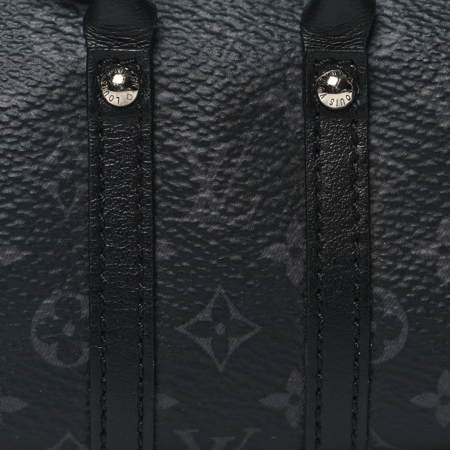 Louis Vuitton Monogram Eclipse Mini Keepall Bag Charm Key Holder Black 7 of 9