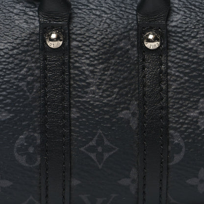 Louis Vuitton Monogram Eclipse Mini Keepall Bag Charm Key Holder Black 7 of 9