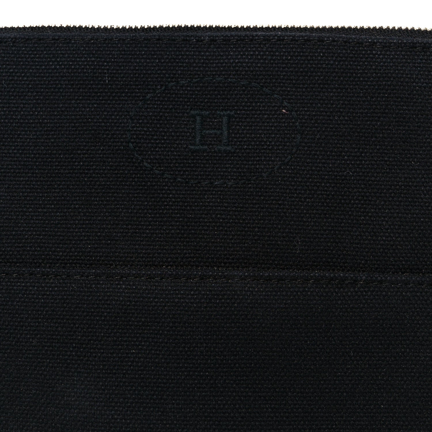 Hermes Cotton Canvas Bolide Travel Cosmetic Pouch MM Black 8 of 8