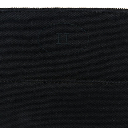 Hermes Cotton Canvas Bolide Travel Cosmetic Pouch MM Black 8 of 8