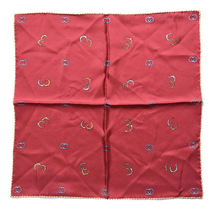 Gucci Silk Twill Poket Logos Pocket Square Red 1 of 4