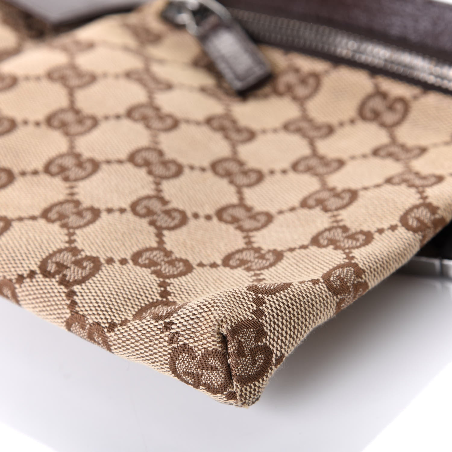Gucci GG Monogram Double Pocket Belt Bag Dark Brown 7 of 9