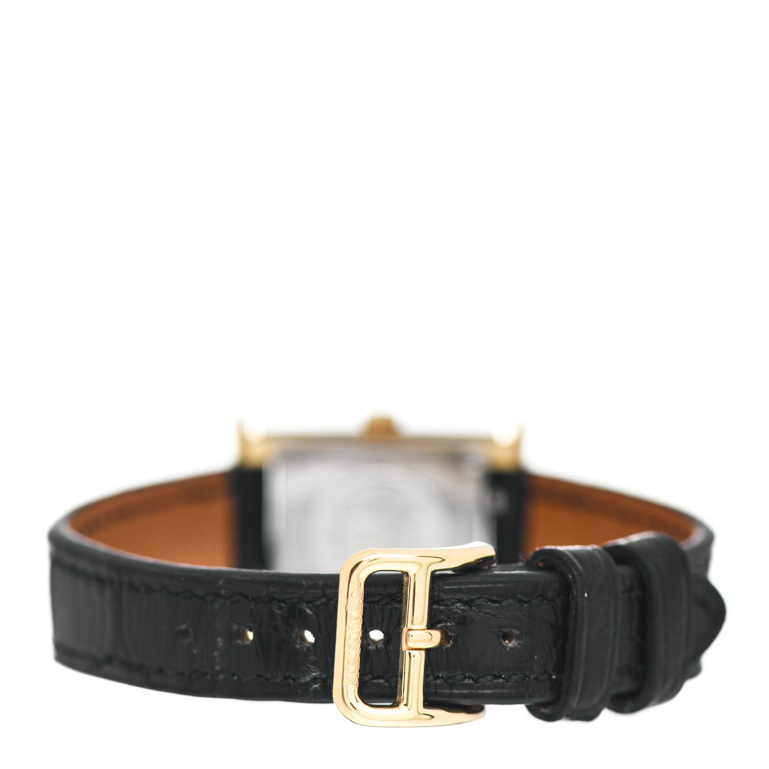 Hermes Stainless Steel Alligator 17.2mm Heure H Hour Quartz Watch Noir 3 of 5