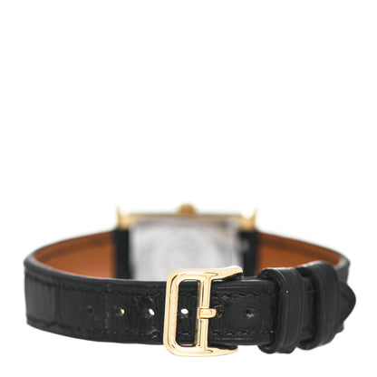 Hermes Stainless Steel Alligator 17.2mm Heure H Hour Quartz Watch Noir 3 of 5