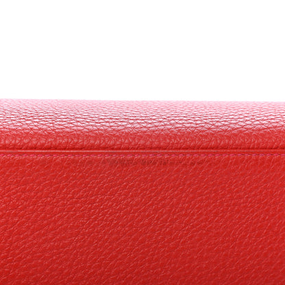 Hermes Taurillon Clemence Kelly Retourne 35 Rouge Casaque 9 of 14
