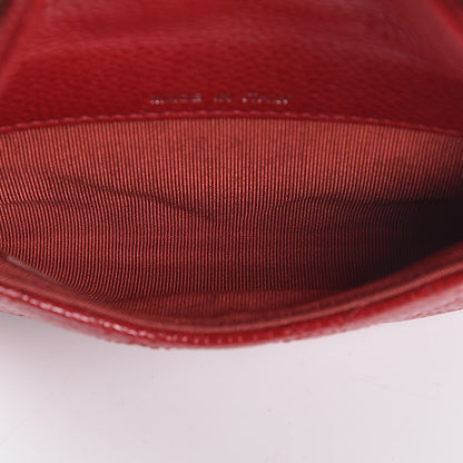 Chanel Caviar Quilted Coin Purse Dark Red 6 of 10
