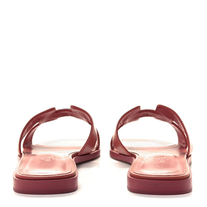 Hermes Goatskin Oran Sandals 36.5 Rouge Blush 5 of 11