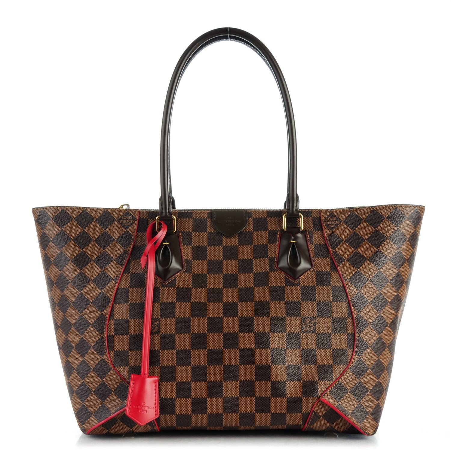 Louis Vuitton Damier Ebene Caissa Tote MM Cherry 1 of 10