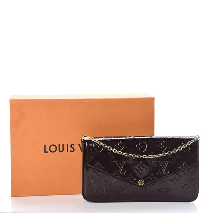 Louis Vuitton Vernis Pochette Felicie Chain Wallet Amarante 10 of 10