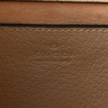 Gucci Textured Dollar Calfskin Web Mini Diana Tote Bag Oatmeal Vintage Green 6 of 10