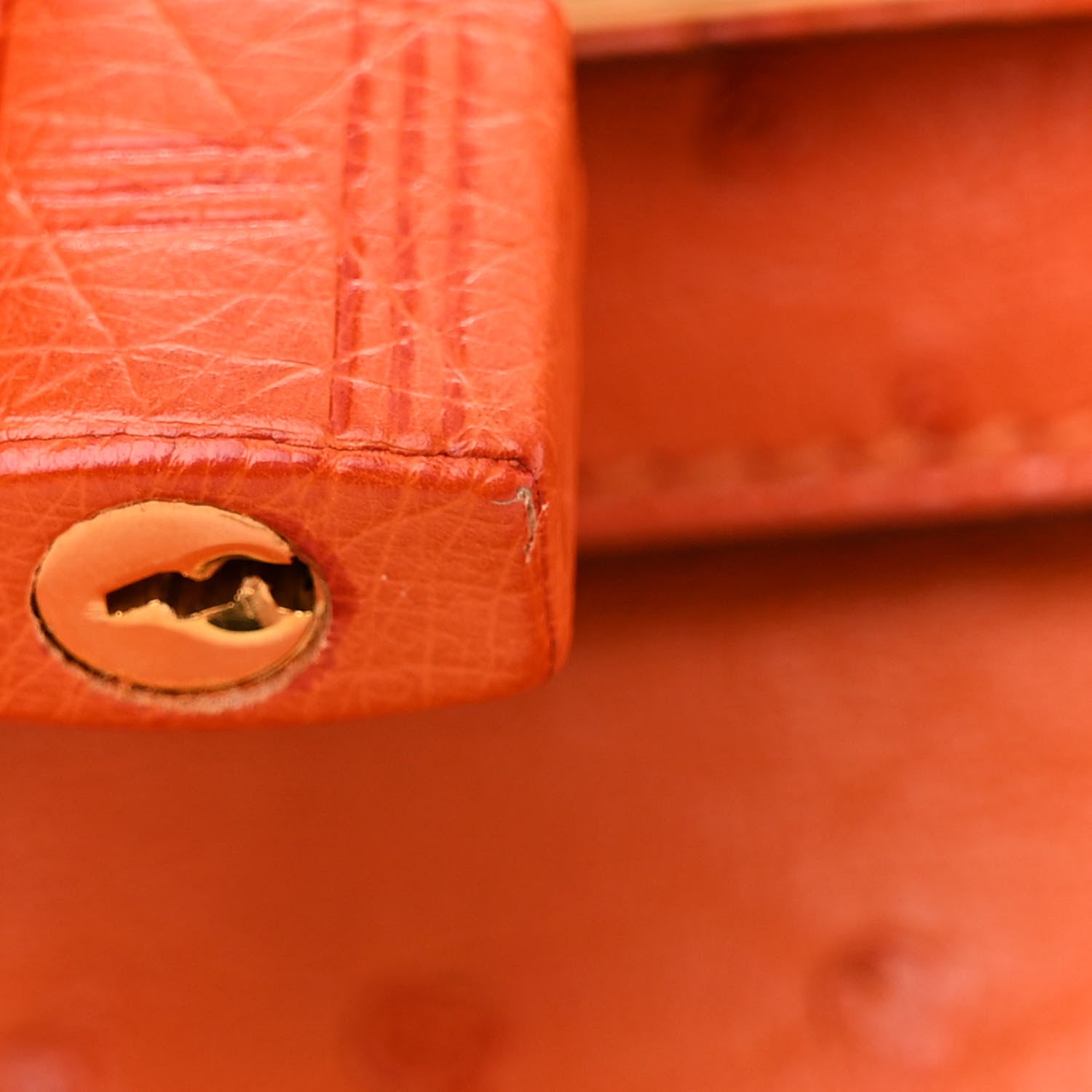Hermes Ostrich Birkin 30 Orange 15 of 15
