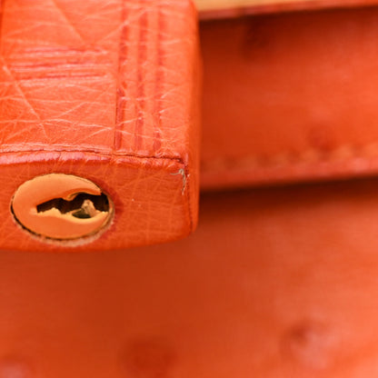Hermes Ostrich Birkin 30 Orange 15 of 15