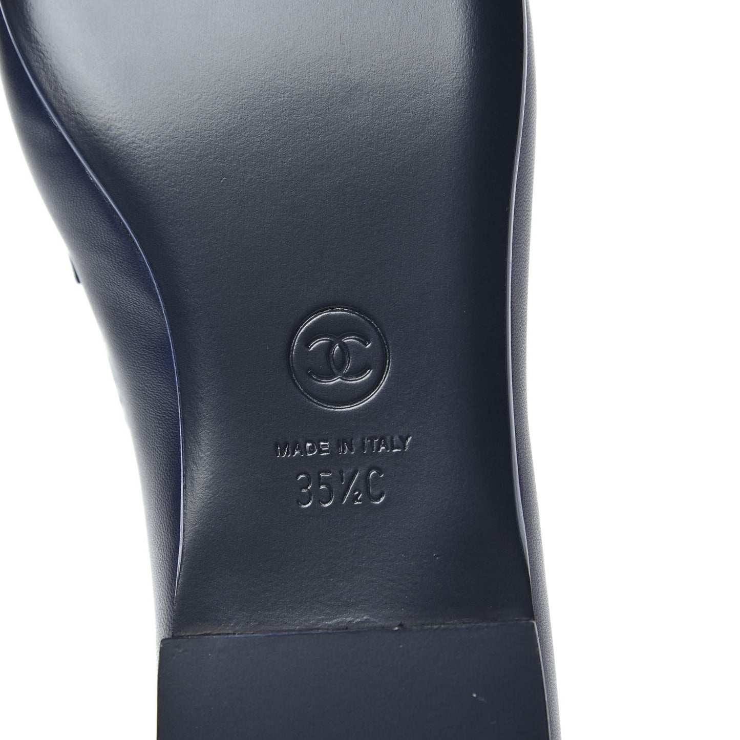 Lambskin CC Loafers 35.5 Navy