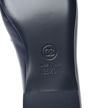 Chanel Lambskin CC Loafers 35.5 Navy 7 of 11