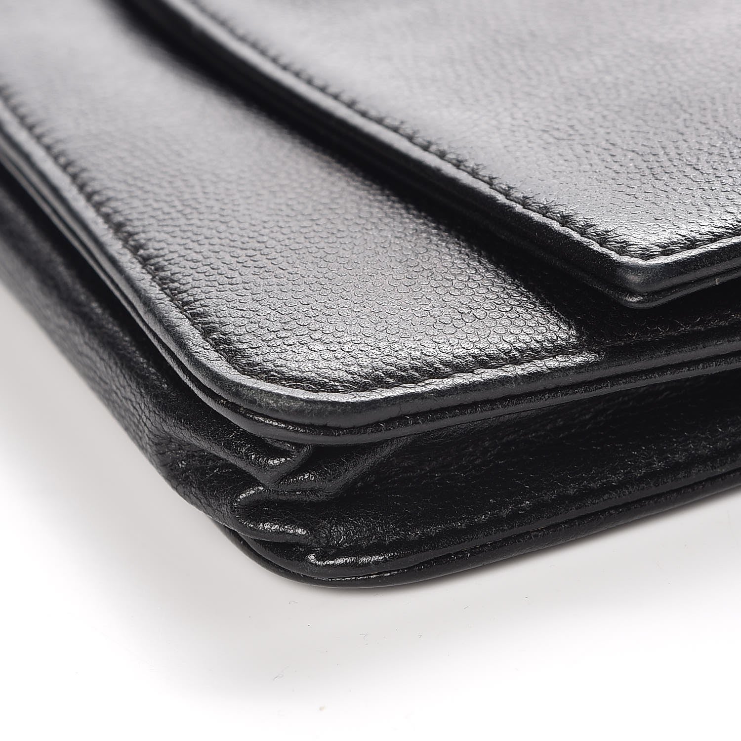 Chanel Caviar Sevruga Wallet On Chain WOC Black 10 of 10