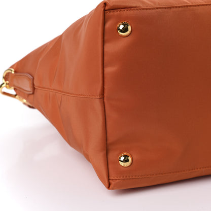 Prada Tessuto Nylon Saffiano Tote Papaya 7 of 12