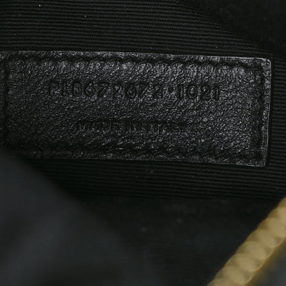 Saint Laurent Lambskin Quilted Round Le Maillon Round Tassel Chain Crossbody Bag Black 9 of 11