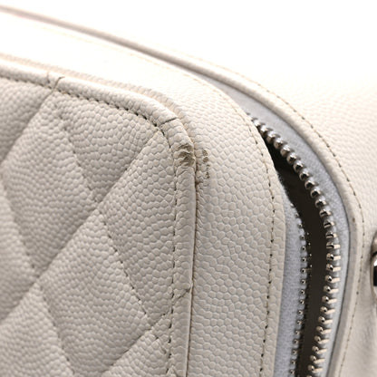Chanel Caviar Quilted Camera Bag White 13 of 14