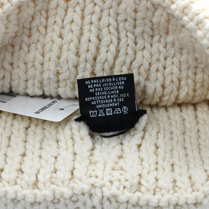 Chanel Cashmere CC Beanie Hat Ivory 5 of 5