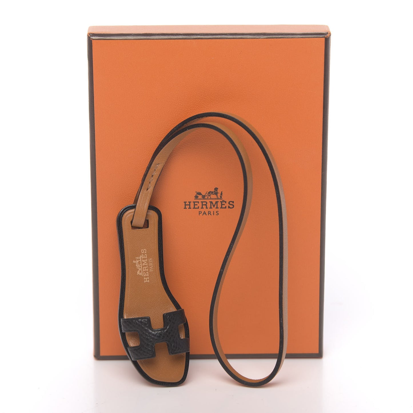 Epsom Butler Calfskin Hunter Oran Nano Bag Charm Black