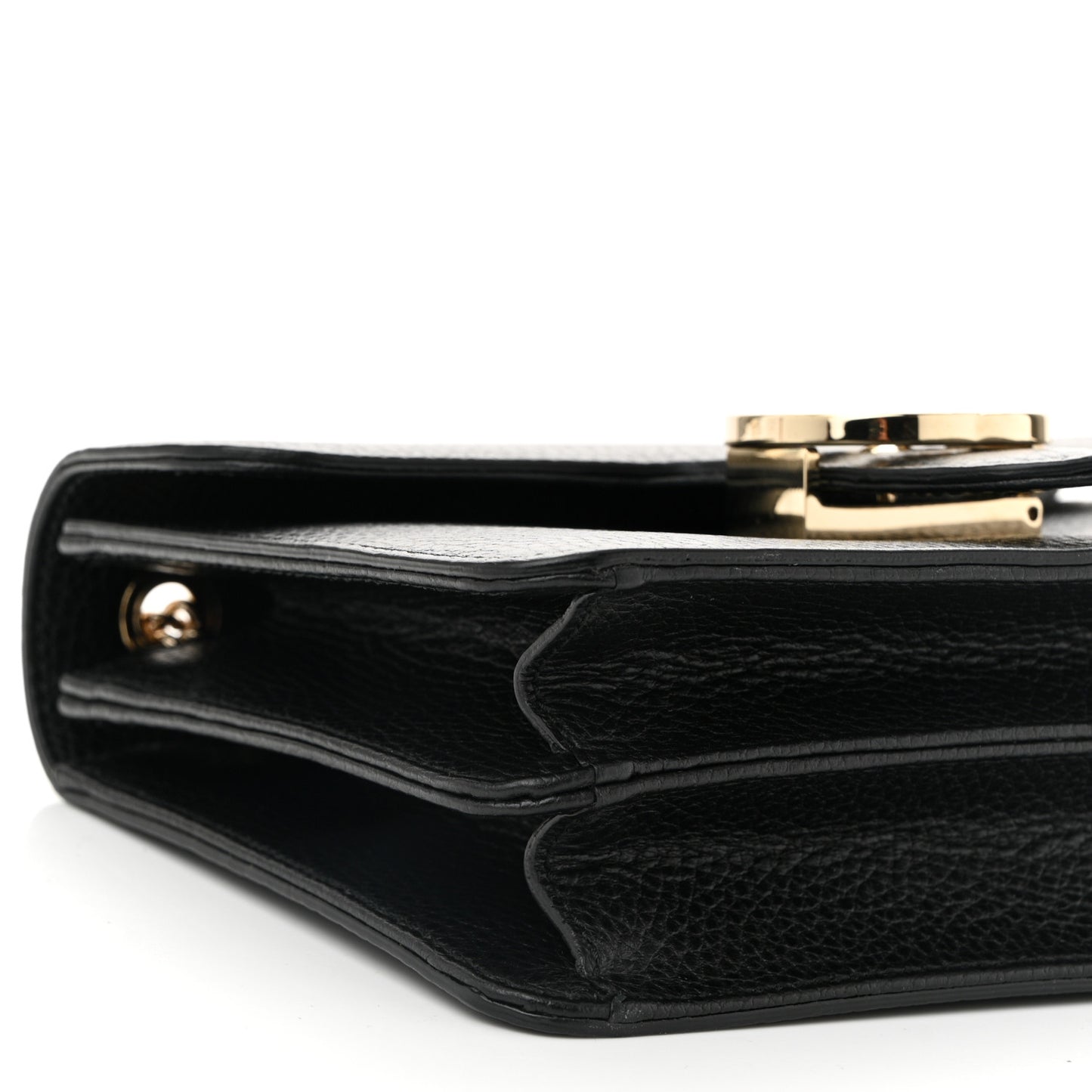 Dollar Calfskin Small Interlocking G Shoulder Bag Black
