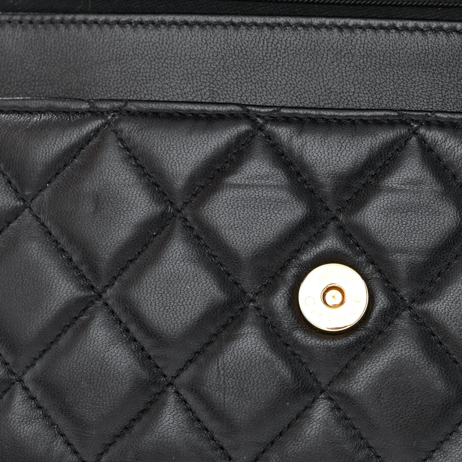 Chanel Lambskin Quilted Wallet On Chain WOC Black 12 of 12