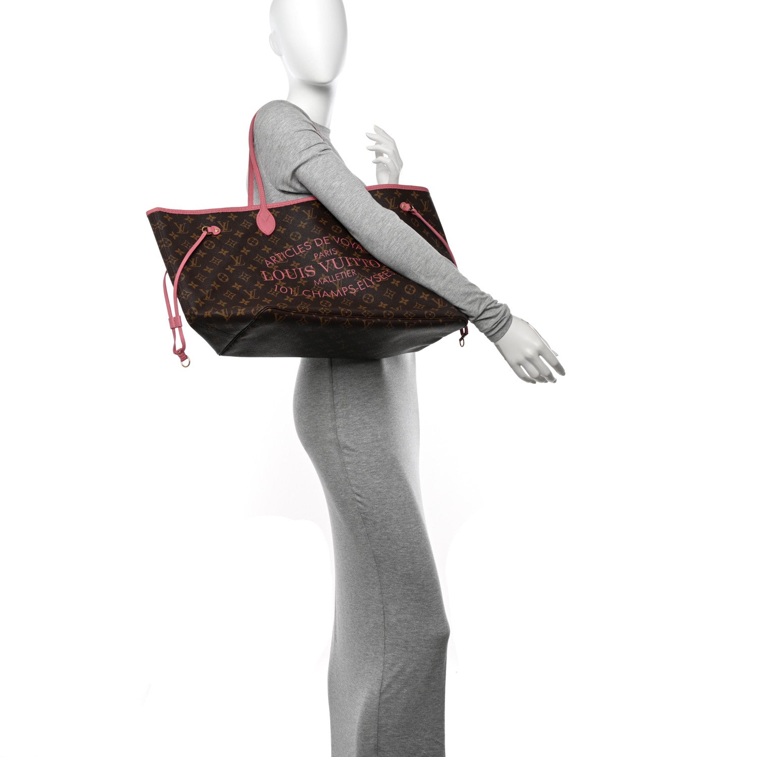 Louis Vuitton Monogram Articles de Voyage Ikat Neverfull GM Rose Velours 2 of 10