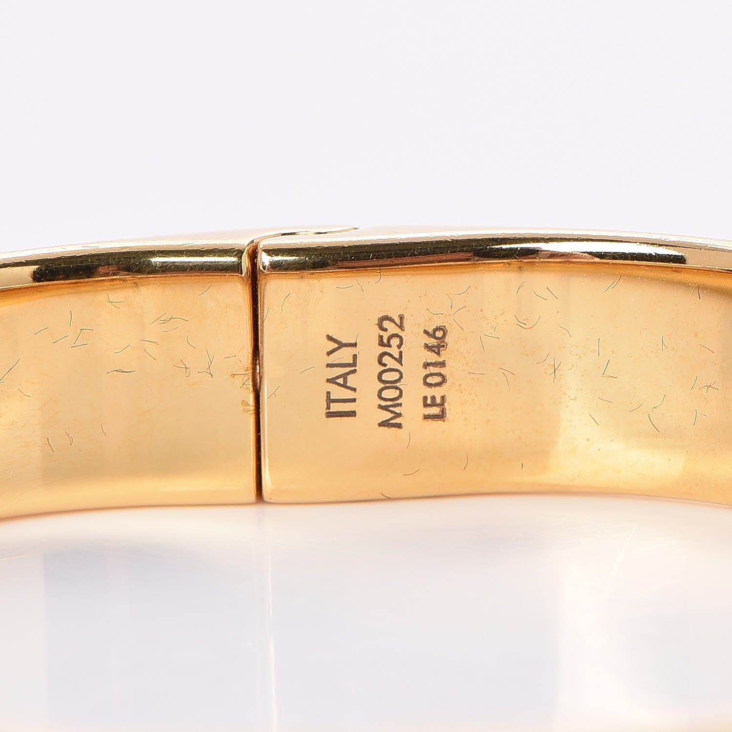 Louis Vuitton Brass Monogram Nanogram Cuff M Gold 4 of 8