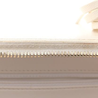 Chanel Goatskin Quilted Medium CC Filigree Vanity Case White 13 of 15