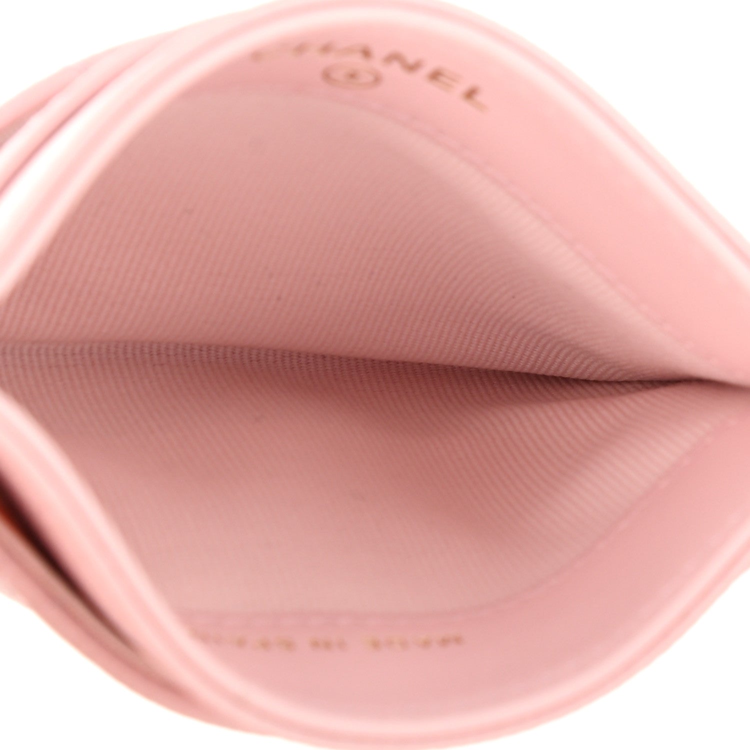 Chanel Caviar Quilted Crystal Card Holder Pink 5 of 9