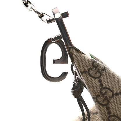Gucci GG Supreme Monogram Textured Calfskin Web Large Attache Shoulder Bag Beige Ebony New Acero 12 of 12