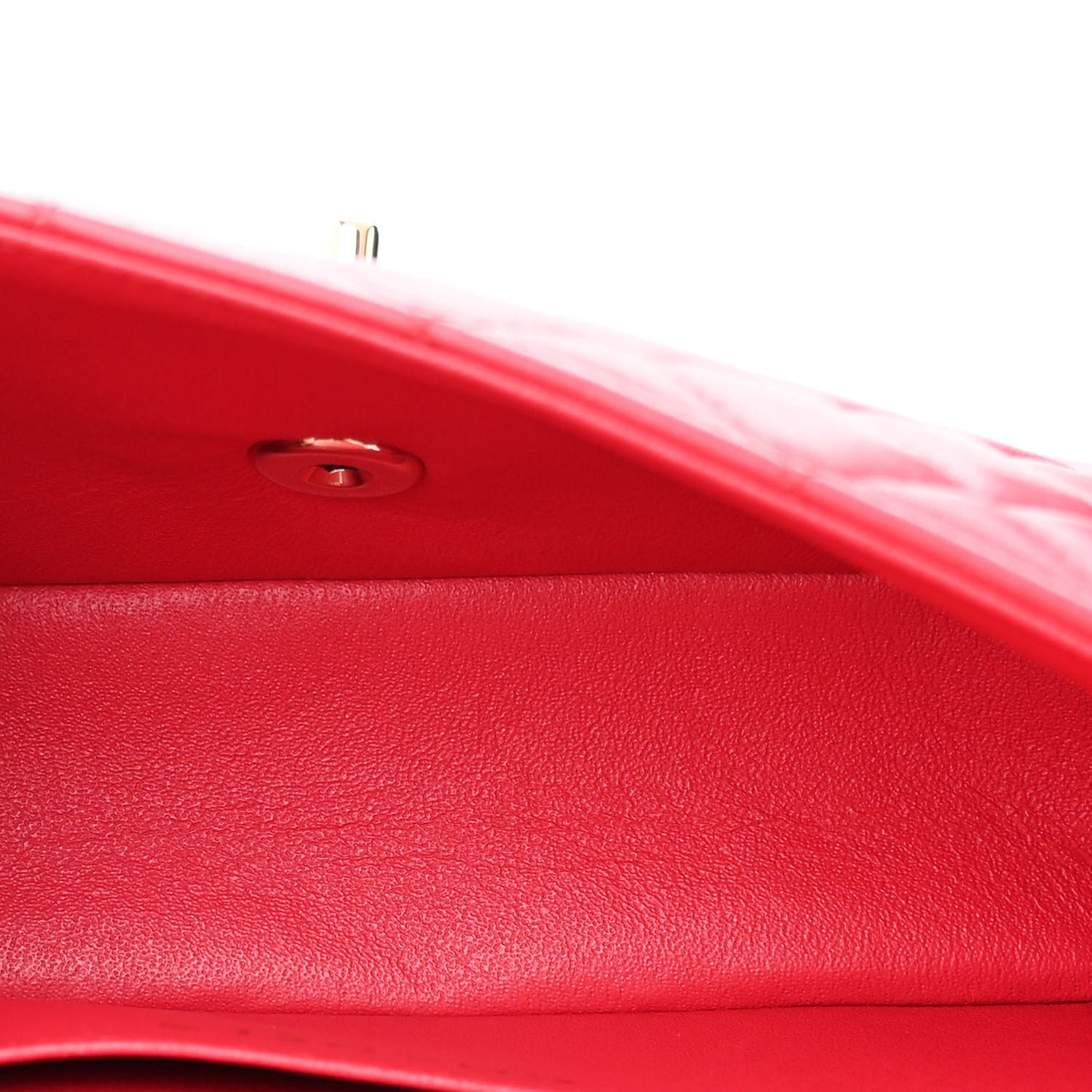 Lambskin Quilted Mini Rectangular Flap Dark Red