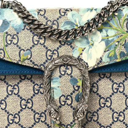 Gucci GG Supreme Monogram Blooms Mini Dionysus Shoulder Bag Beige Navy Vintage Blue 8 of 12